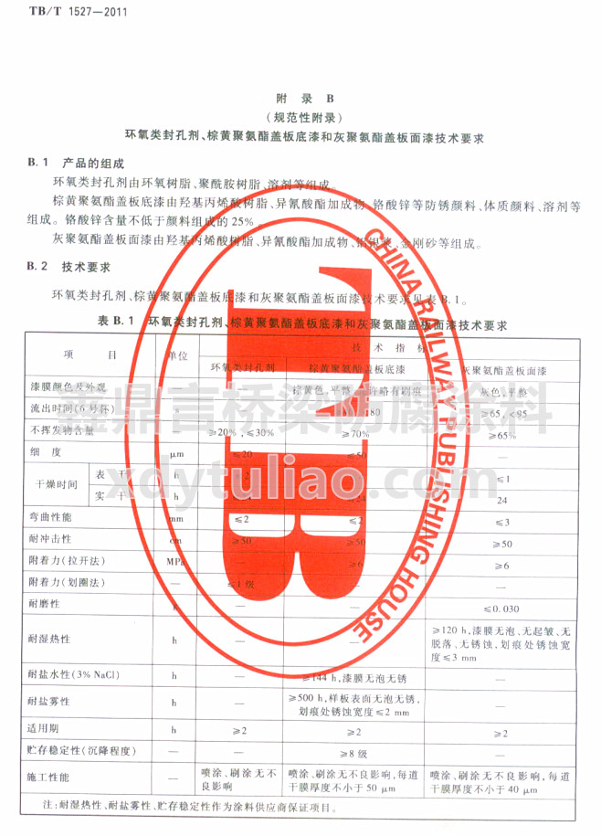 TB/T 1527-2011�h(hu��n)���ׄ������S�۰����w�����ͻҾ۰����w�����Ἴ�g(sh��)Ҫ��